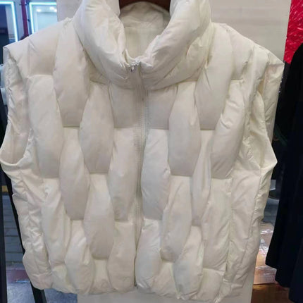 Fried Street Stand Collar Down Women's Cotton Vest