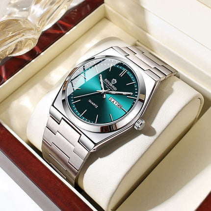 Fashion Stainless Steel Buckle Men's Business Casual Quartz Watch