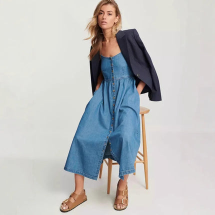 Suspenders Denim Women's Dress