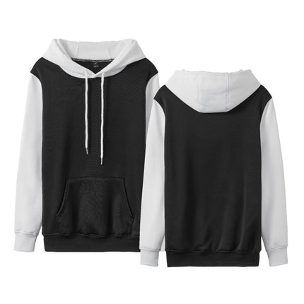 White Version Stitching Loose Casual Fleece-lined Cross-border Hoodie