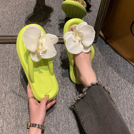 Butterfly Blue Design Soft Bottom Flip Flops Women Casual Non-slip Flip-flop