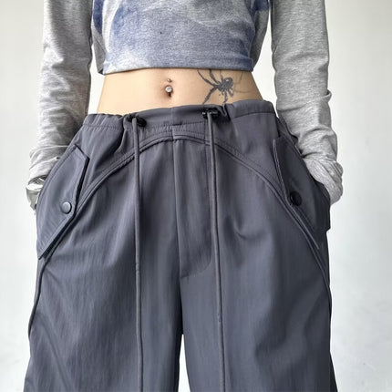 Loose Casual Women's Versatile Thin Draping Wide-leg Draggle-tail Trousers