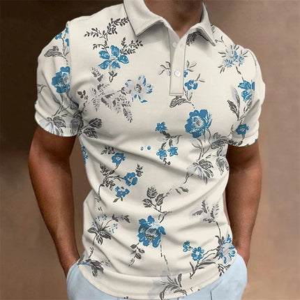 Men's Casual 3d Pattern Printed Short Sleeve
