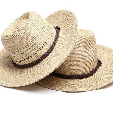 Summer Men's Foldable Outdoor Sun Hat Big Brim Straw Hat