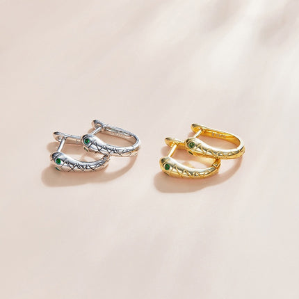 European Wind Animal Zodiac Earrings Silver