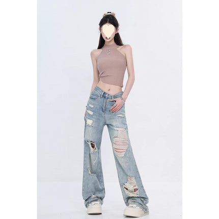Fashion Straight Loose Slimming Wide-leg Pants For Women