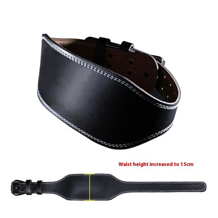 Cowhide Hard Pull Squat Strength Training Sports Belt Weightlifting Fitness Waist Support