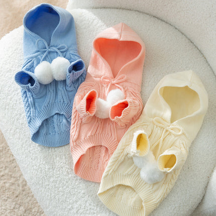 Cat Fur Ball Sweater Two Feet Warm Hooded Dogs Teddy Pet Clothes