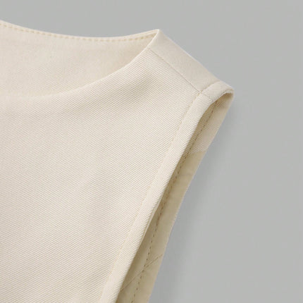 Women's Casual Minimalist Single-Breasted Cinched Waist Camisole, Summer