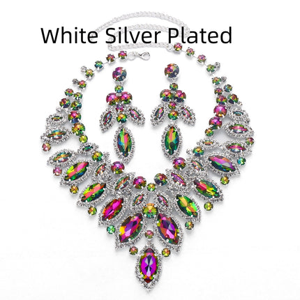 European And American Luxury Leaf Necklace Suit