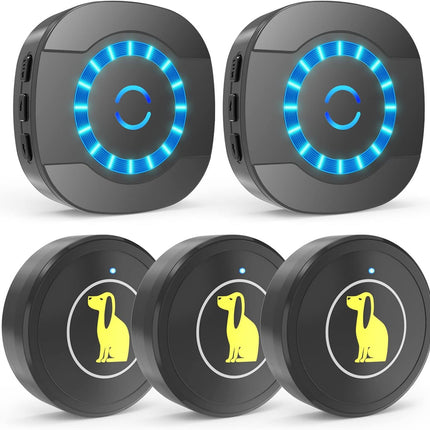 Dog Door Bell, Dog Bell For Training Doggie Door Bell For Dog Puppy Training Sliding Door,Go Outside Doorbell And Waterproof Touch Button