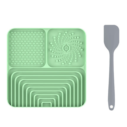 Slow Food Mat For Dogs And Cats, Anti-choking Pad With Suction Cup, Square, Silicone, For Licking