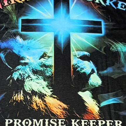 Way Maker Miracle Worker Pattern, Men's Fashionable 3D Digital Graphic T-shirt, Slightly Elastic And Breathable Retro T-shirt For Summer