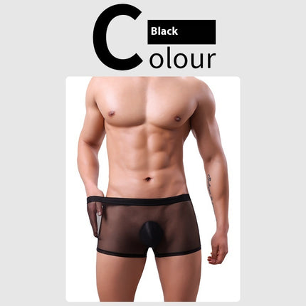 New Flat Foot Breathable Elastic Low Waist Boxer Briefs