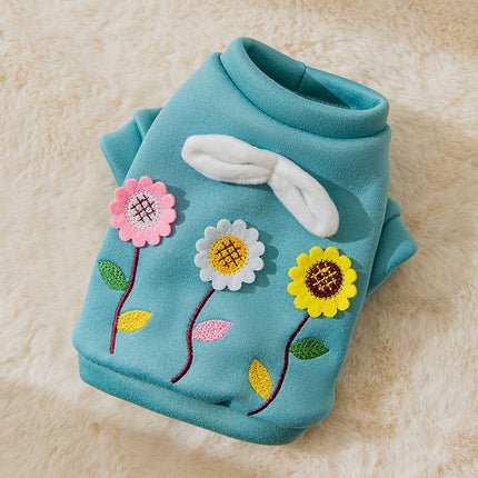 Three-dimensional Flower Sweater Small Pet Clothing