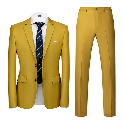 Two-piece Suit With Two Buttons For Wedding