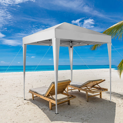 6.5x6.5ft White, No Surrounding Cloth, Folding Shed Oxford Cloth Sprayed Iron Pipe Portable