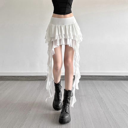 Pure Hot Girl High Waist All-matching Irregular Skirt