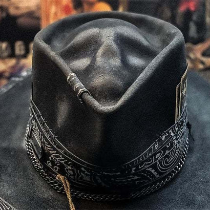 Halloween New Handmade Skull Hat Felt Denim Hat