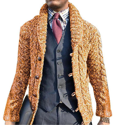 Men's Slim Cardigan Sweater Long Sleeve Jacket