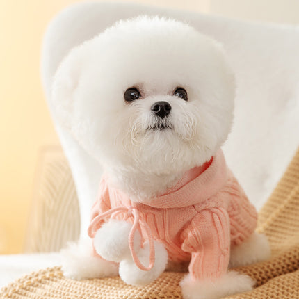 Cat Fur Ball Sweater Two Feet Warm Hooded Dogs Teddy Pet Clothes