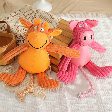 New Pet Dog Plush Sounding Cartoon Cow Cartoon Pig Animal, Bite-resistant Pet Toys