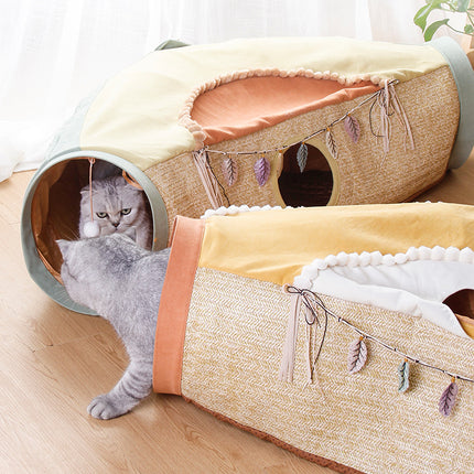 Cat Net Red Cat Litter Roll Totoro Toys Drilling Hole Cat Supplies