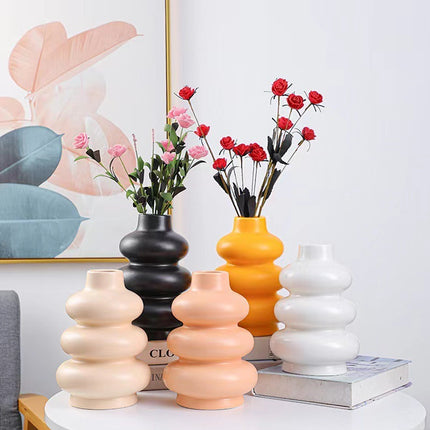 Simple Ceramic Vase Ornaments Dried Flowers Living Room Home