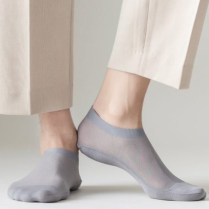 Men's Mesh Breathable Pure Cotton Invisible Socks