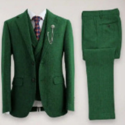 New Men's Suit Casual Three-piece Suit