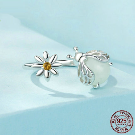 Silver Ziyun Original Popular Luminous Firefly Open Ring