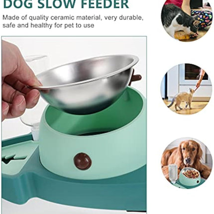 Pet Bowl Pet Feeding Bowl Slow Feeding Bowl Pet Feeding Equipment Dog Bowls Ant Automatic Bowl Dog Slow Feeder Bowl Dog Slow Feeder Dish Detachable Water Tray Dog Food Bowl Plastic
