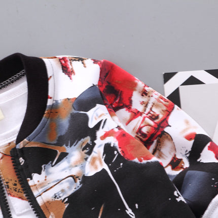 Boys Handsome Autumn And Winter Clothes Three-Piece Kid Clothes