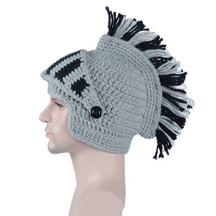 Hand-woven knitted hat