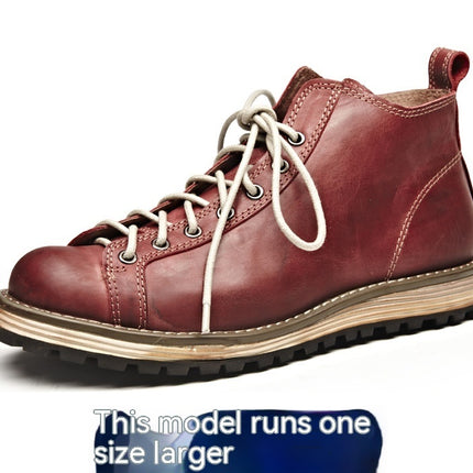 Men's Vintage Leather Big Toe Martin Boots