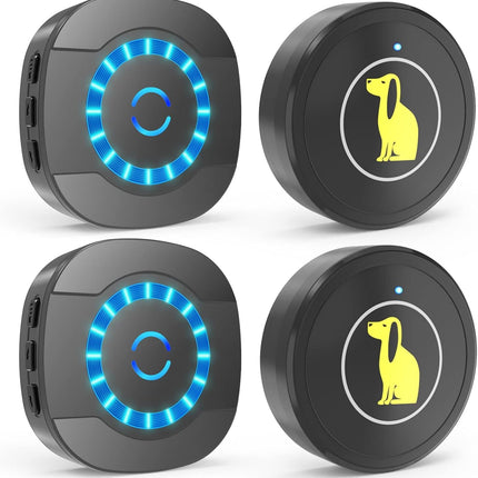 Dog Door Bell, Dog Bell For Training Doggie Door Bell For Dog Puppy Training Sliding Door,Go Outside Doorbell And Waterproof Touch Button