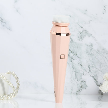 4 In 1 USB Rechargeable Electric Facial Cleansing Brush Soft Skin Care Portable Massager Face Brush Deep Cleaning Device