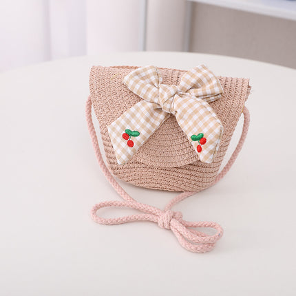Children's Bag Straw Hat Set Sun
