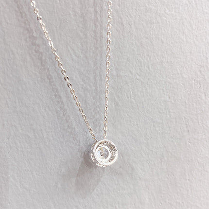 Women's Single Zircon Circle Personalized Fashion Necklace