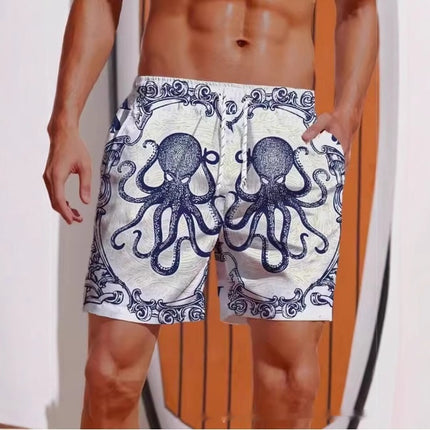 Men's Versatile Casual Loose 3D Printed Shorts