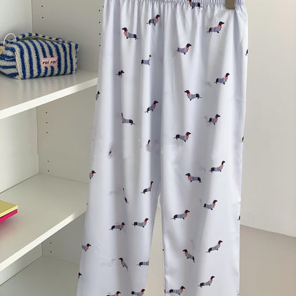 Ice And Snow Silk Long-sleeved Trousers Pajama Suit