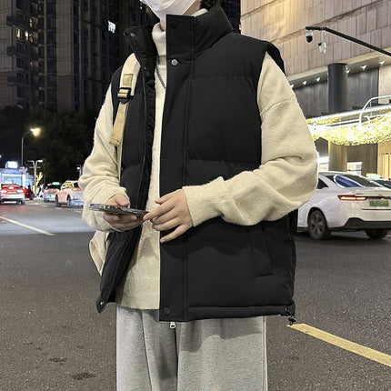 Stand Collar Vest Winter Loose Plus Size Padded Jacket Cotton Padded Coat