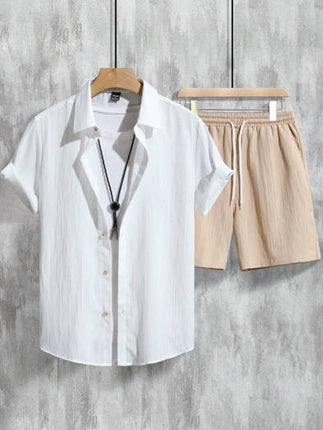 Men's Casual Hawaiian 3D Printed Short Sleeve Shirt Outfit