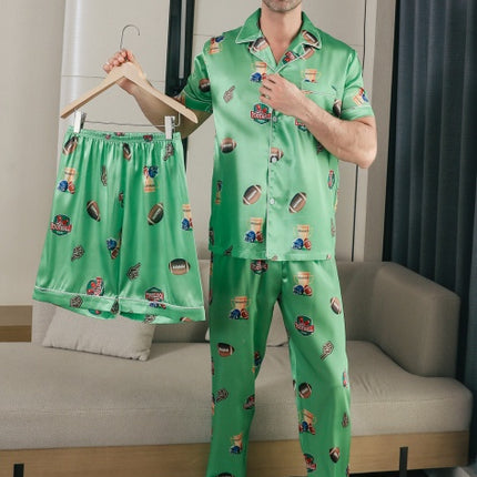 Men's Ice Silk Double Short Suit