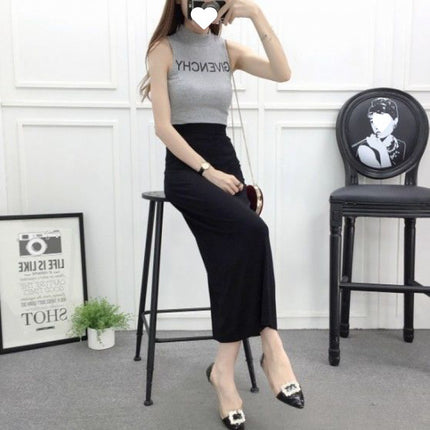 Straight One Step Sheath Elastic Plus Size Skirt