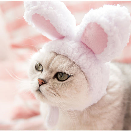 Funny Pet Dog Cat Cap New Year Party Cosplay Costume Warm Rabbit Hat
