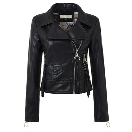 Leather coats Motorcycle Jacket Black Outerwear leather PU Jacket