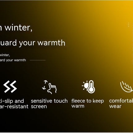 Outdoor Autumn And Winter Men's Warm Riding Gloves Touch Screen Wind-proof