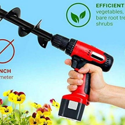 Ground Drilling Machine Drill Bit Spiral Tree Planting Earth Boring Machine Screw Rod Garden Vegetable Planting Pine Soil Drill Bit Flower Planting Drill Drill Head