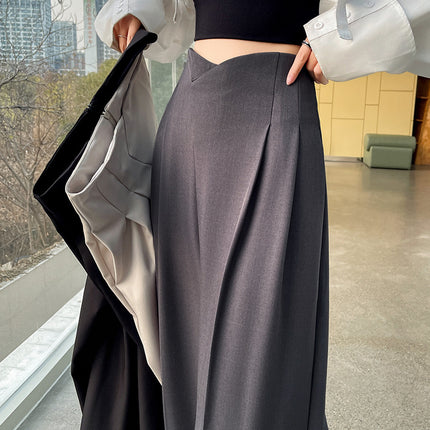 Advanced Sense High Waist Drooping Slimming And Straight Casual Mopping Pants